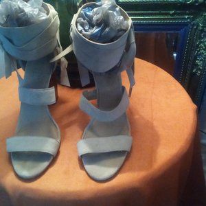Nicole miller atelier  lovely suede fringe ankle zip back